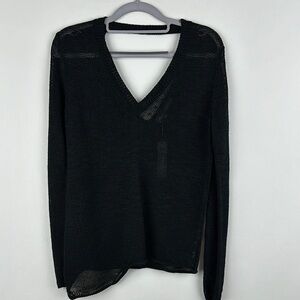 NWT 360 Sweater Loose Knit Long Sleeve Asymmetrical Sweater Top